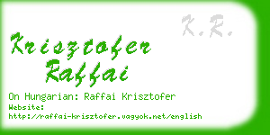 krisztofer raffai business card